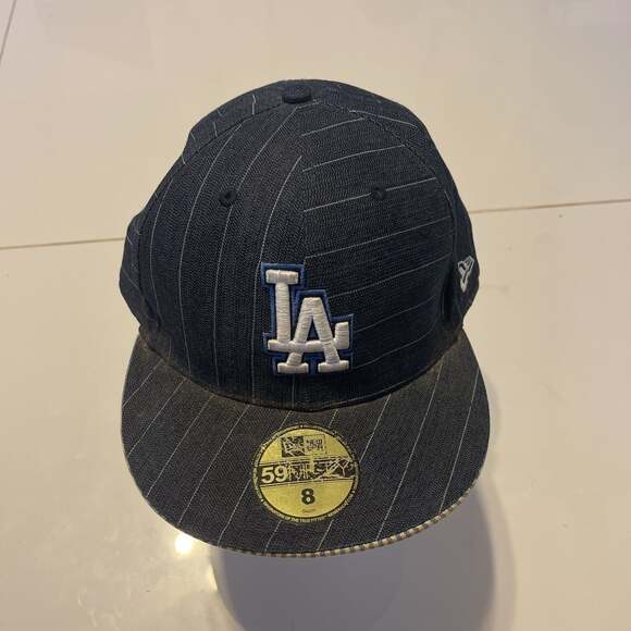 New Era Other - New Era LA Dodgers Pinstripe 59FIFTY Fitted Cap Hat Size 8 (64cm)